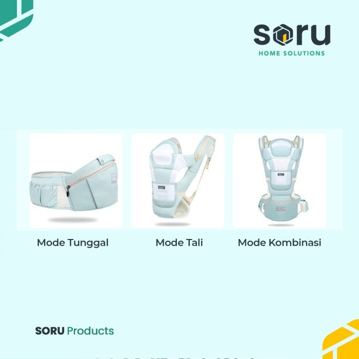 AIXINTU Gendongan Bayi Hip Seat Baby Carrier Premium 4 in 1 Ergonomis