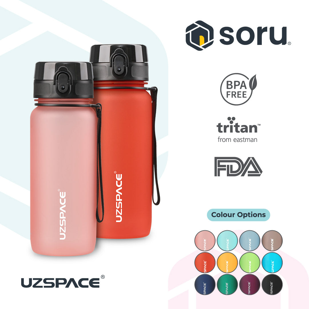 UZSPACE 3037 Botol Minum Olahraga Frosted Bottle 650ML USA Tritan