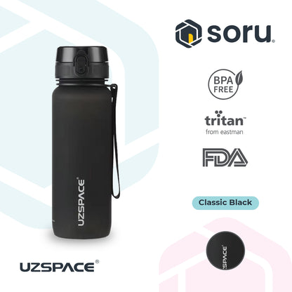 UZSPACE 3037 Botol Minum Olahraga Frosted Bottle 650ML USA Tritan