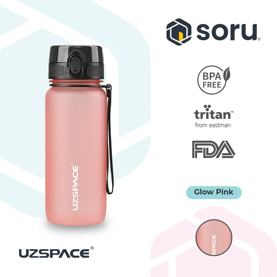 UZSPACE 3037 Botol Minum Olahraga Frosted Bottle 650ML USA Tritan