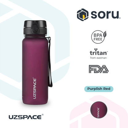 UZSPACE 3037 Botol Minum Olahraga Frosted Bottle 650ML USA Tritan