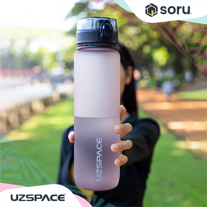 UZSPACE 3038 Botol Minum Olahraga Frosted Bottle 1000ML USA Tritan