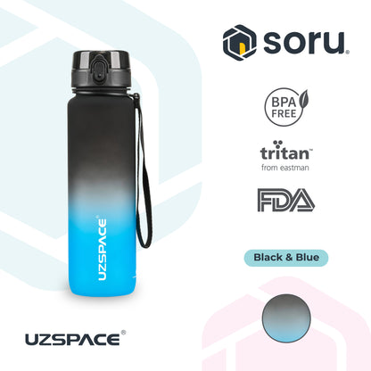 UZSPACE 3038 Botol Minum Olahraga Frosted Bottle 1000ML USA Tritan