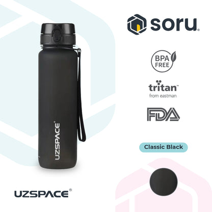 UZSPACE 3038 Botol Minum Olahraga Frosted Bottle 1000ML USA Tritan