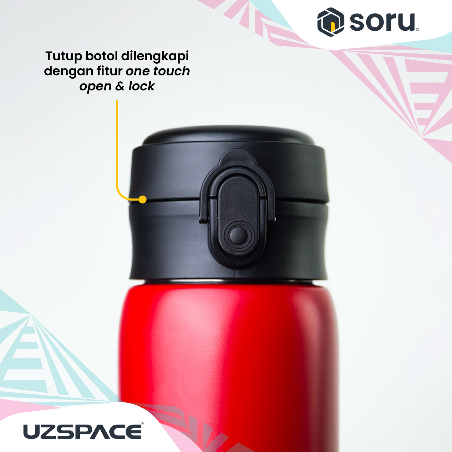 UZSPACE 4076 Botol Tumbler Thermos Air Panas Stainless Steel SUS 316