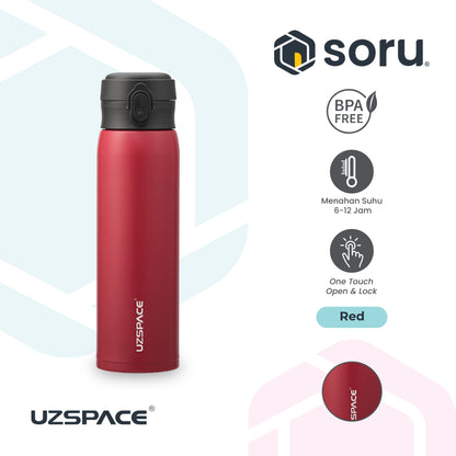 UZSPACE 4076 Botol Tumbler Thermos Air Panas Stainless Steel SUS 316