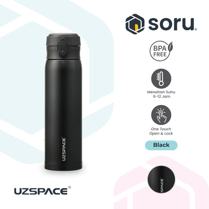 UZSPACE 4076 Botol Tumbler Thermos Air Panas Stainless Steel SUS 316