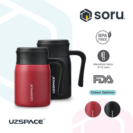 UZSPACE 4078 Mug Minum Thermos Air Panas Stainless Steel SUS 316