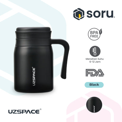 UZSPACE 4078 Mug Minum Thermos Air Panas Stainless Steel SUS 316