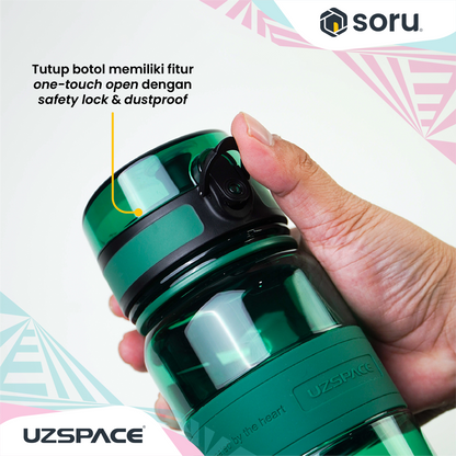 UZSPACE 5029 Botol Minum Olahraga Sedang 650 ML USA Tritan