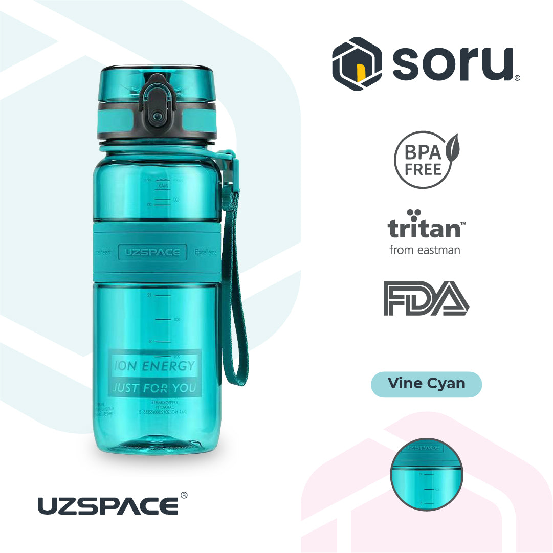 UZSPACE 5029 Botol Minum Olahraga Sedang 650 ML USA Tritan