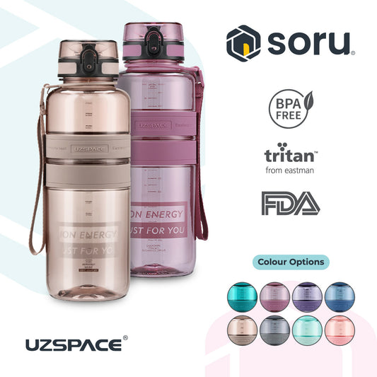 UZSPACE 5032 Botol Minum Olahraga Besar 1.5 Liter USA Tritan