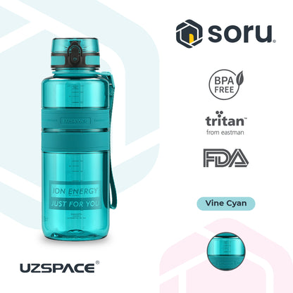 UZSPACE 5032 Botol Minum Olahraga Besar 1.5 Liter USA Tritan