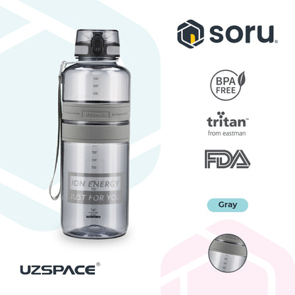 UZSPACE 5038 Botol Minum Olahraga Besar 2 Liter USA Tritan