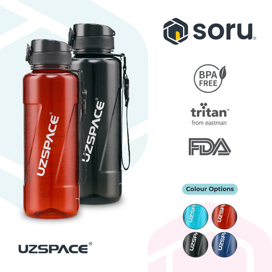 UZSPACE 6062 Botol Minum Olahraga Besar 1.5 Liter USA Tritan