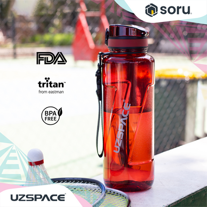 UZSPACE 6062 Botol Minum Olahraga Besar 1.5 Liter USA Tritan