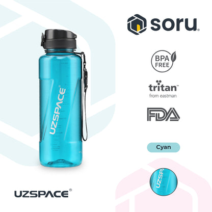 UZSPACE 6062 Botol Minum Olahraga Besar 1.5 Liter USA Tritan