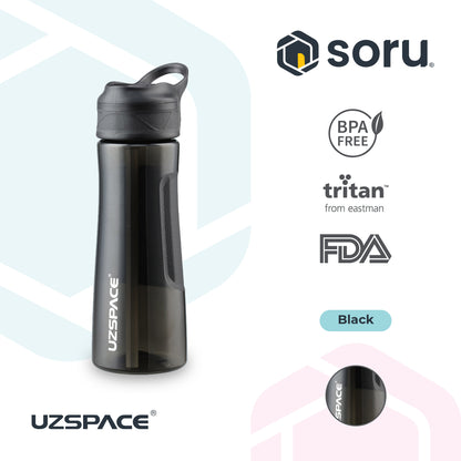 UZSPACE 9002 Botol Minum Sedotan Straw Bottle 670ml USA Tritan