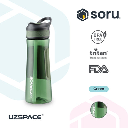 UZSPACE 9002 Botol Minum Sedotan Straw Bottle 670ml USA Tritan