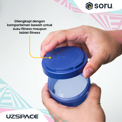 UZSPACE 9022 Botol Shaker Fitness Olahraga 500ml USA Tritan