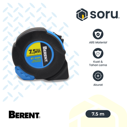 BERENT Measuring Tape (Meteran) 3, 5, 7.5, 10 Meter Alat Ukur Industri