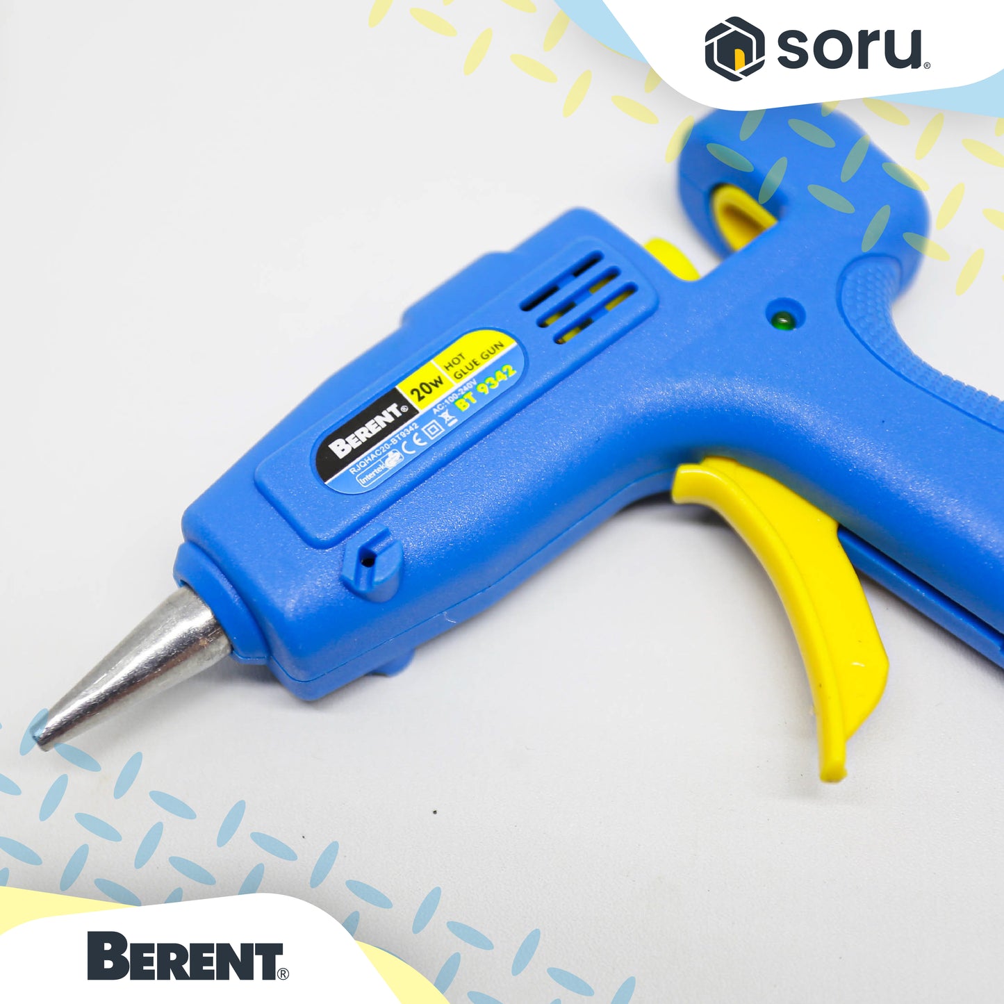 BERENT Lem Tembak 20 Watt Hot Melt Glue Gun BT9342