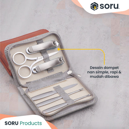 Gunting Kuku Nail Clipper Set 6pcs Grey 7035A