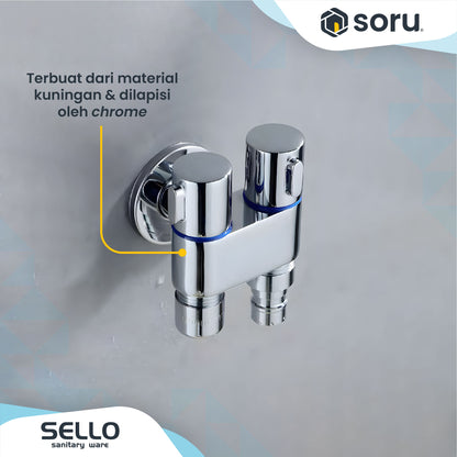 Sello Washing Tap Kran / Keran Mesin Cuci 2 Outlet SL9621