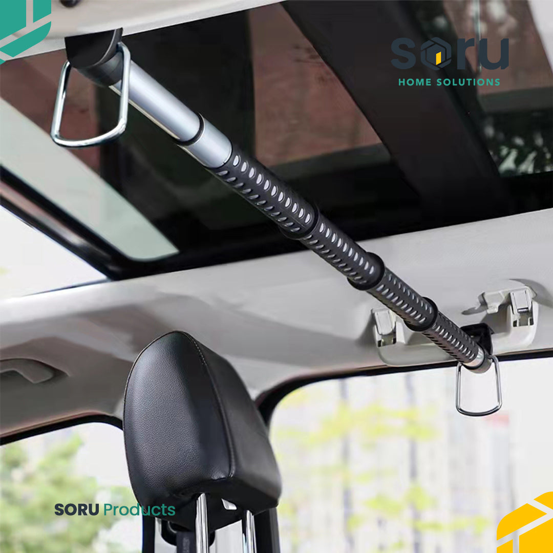 Gantungan Bar Pakaian & Baju Mobil Expandable Car Hanger Clothes