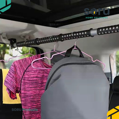 Gantungan Bar Pakaian & Baju Mobil Expandable Car Hanger Clothes