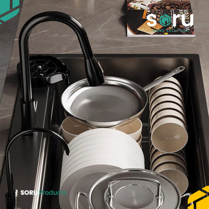 Set Kitchen Sink Stainless Steel SUS304 & Pembersih Gelas