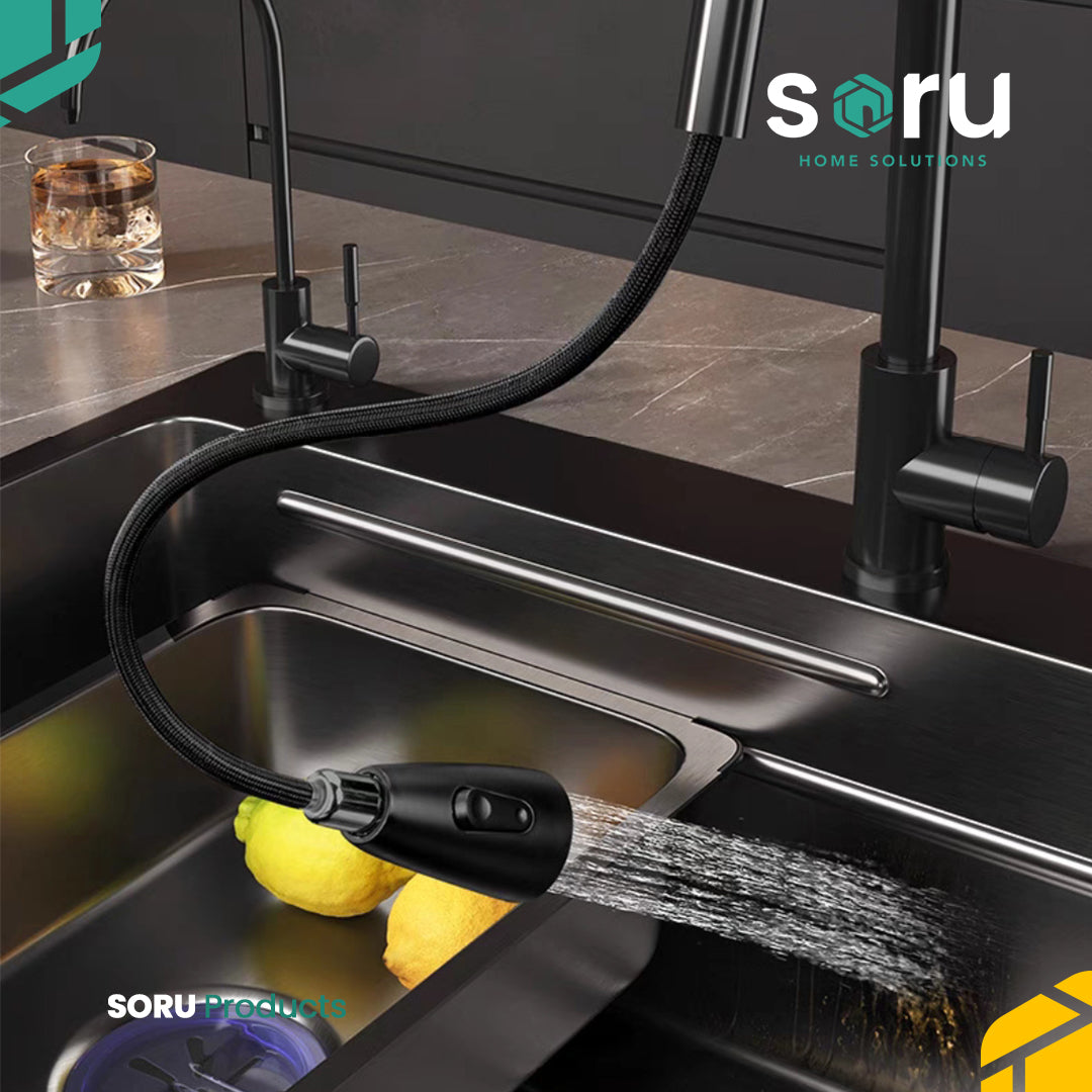 Set Kitchen Sink Stainless Steel SUS304 & Pembersih Gelas