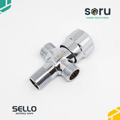 SELLO Stop Kran WC Cabang 1/2" / Keran T Jet Shower Kloset SL9711