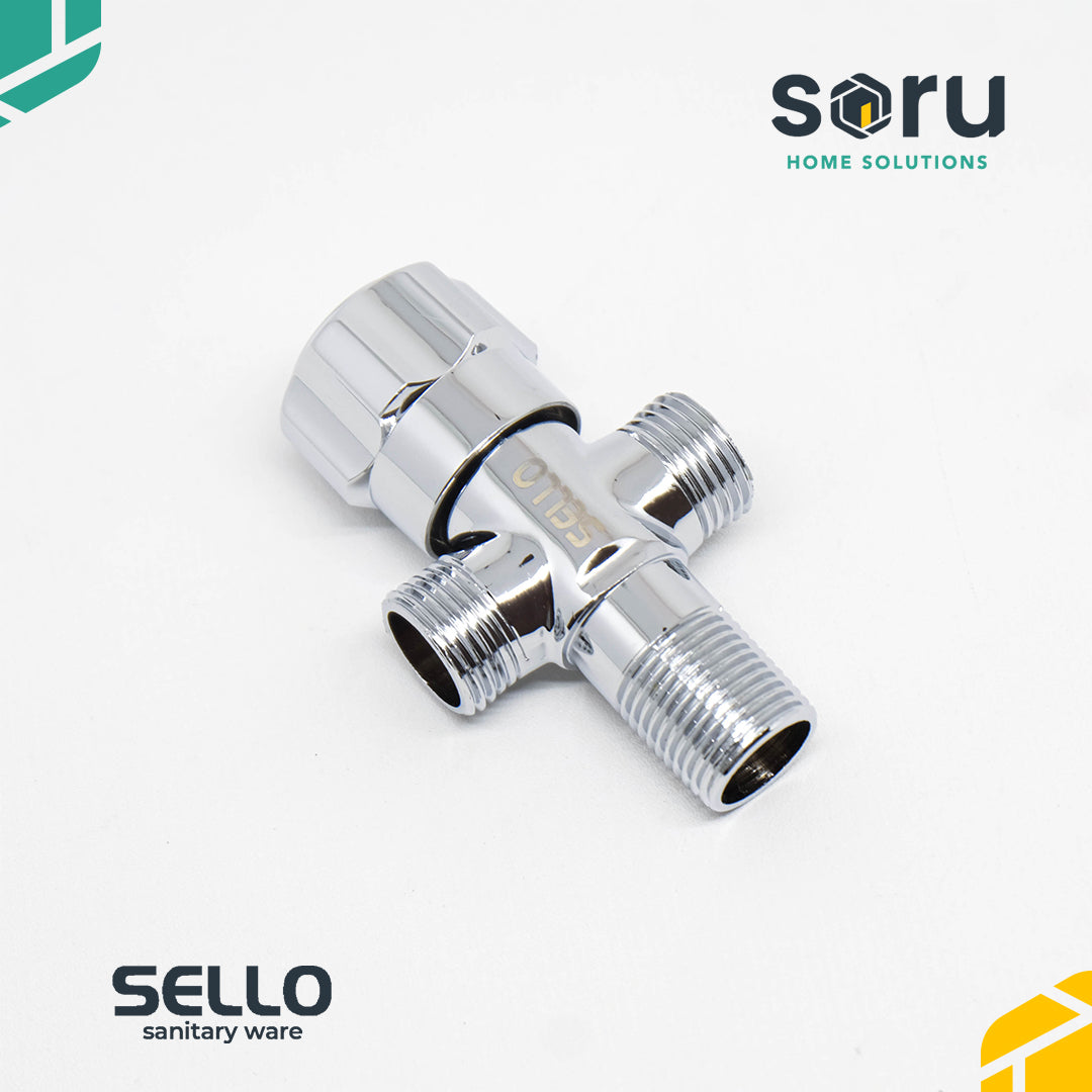 SELLO Stop Kran WC Cabang 1/2" / Keran T Jet Shower Kloset SL9711