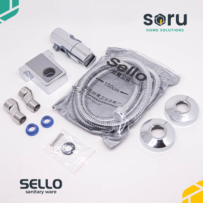 SELLO Set Shower Tiang Chrome Column Set - Model Tombol - Mixer SL9817