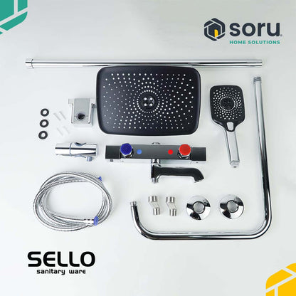 SELLO Set Shower Tiang Dengan Pengaturan Temperature Constant SL9825