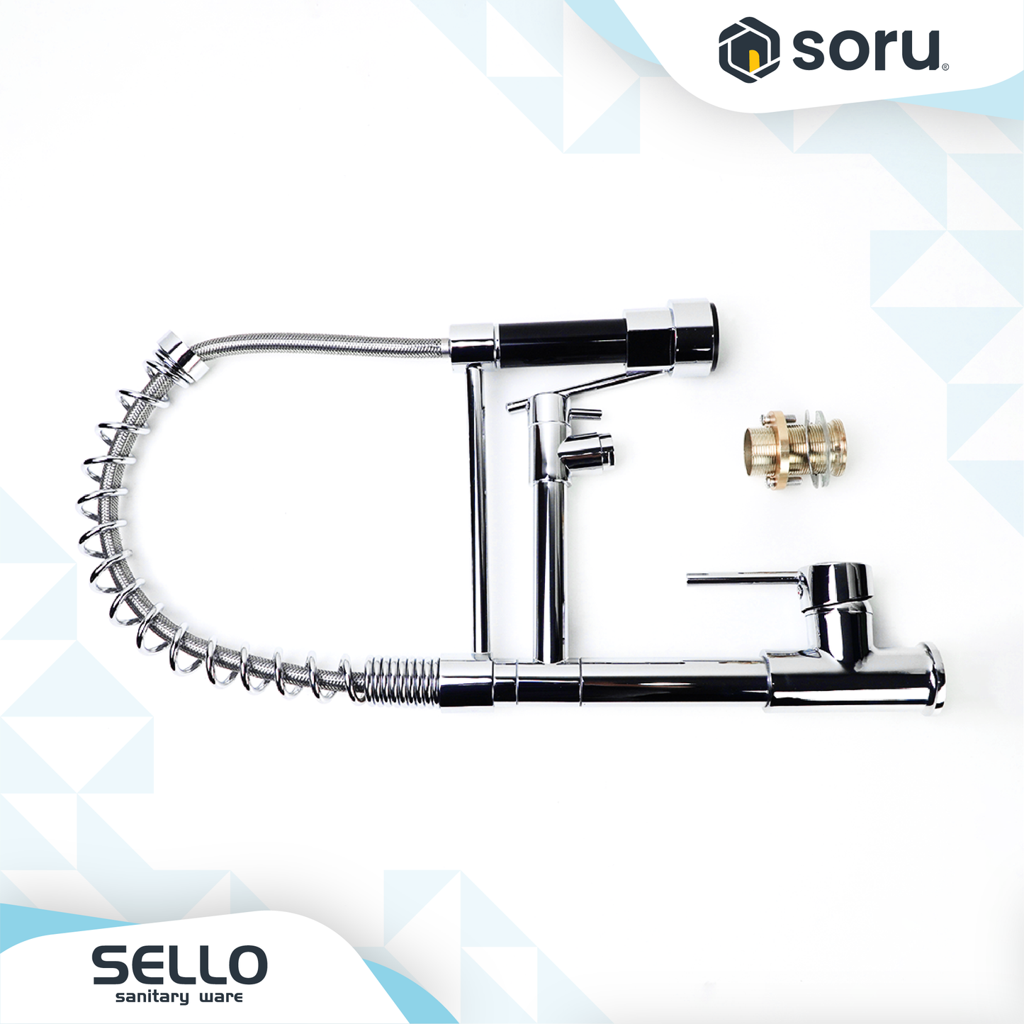 SELLO Flexible Stainless Kitchen Faucet Hot & Cold SL9187 Keran Dapur