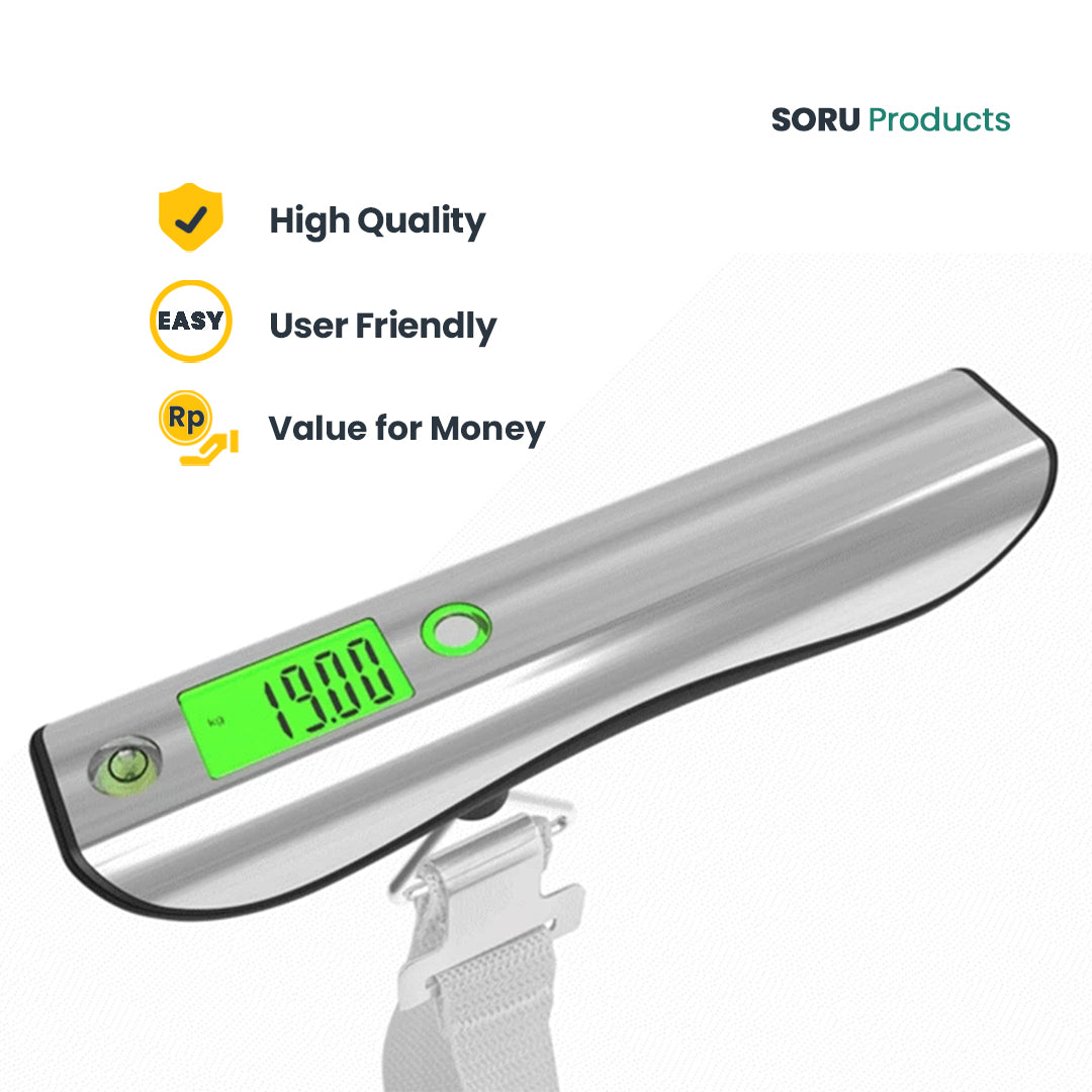 Timbangan Koper Digital 50Kg Stainless Travel Luggage Scale