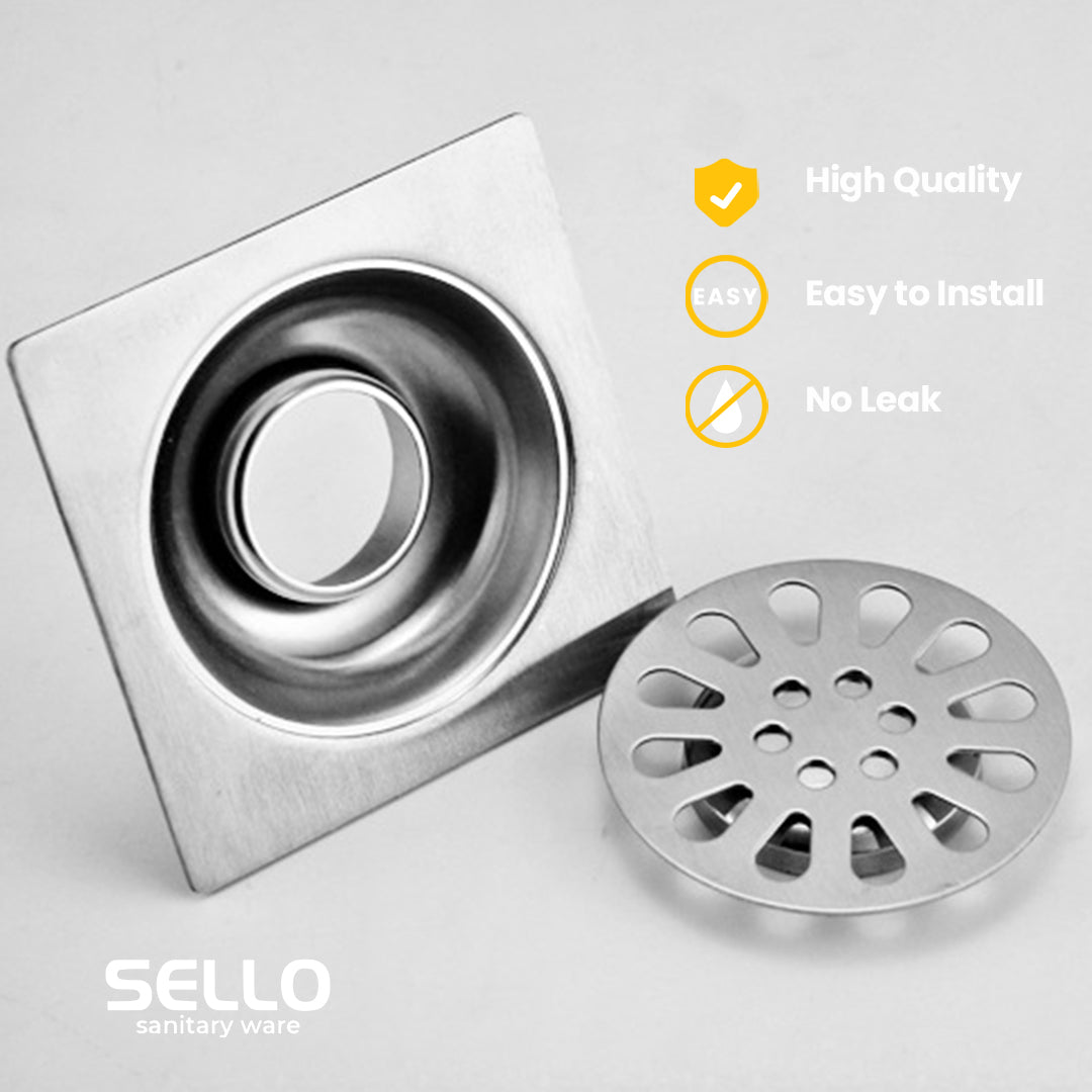 SELLO Saringan Got Floor Drain Kamar Mandi Stainless Steel SL6101