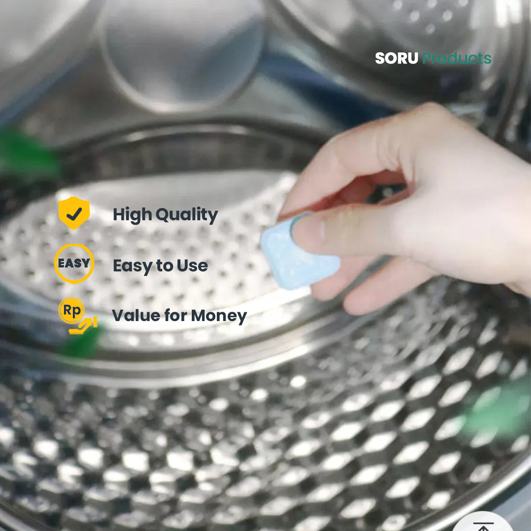 Tablet Pembersih Mesin Cuci - Deep Cleaning Washing Machine Isi 12