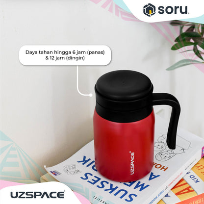 UZSPACE 4078 Mug Minum Thermos Air Panas Stainless Steel SUS 316