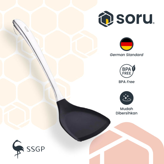 SSGP Spatula/Sutil Masak 34cm Silicone Stainless SUS304