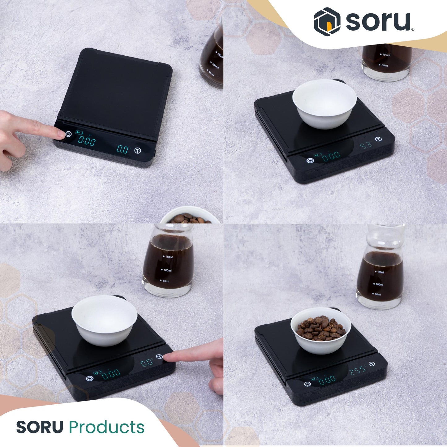 Timbangan Kopi 3Kg / 0.1Gr Digital Timer V60 Drip Coffee Scale Premium USB