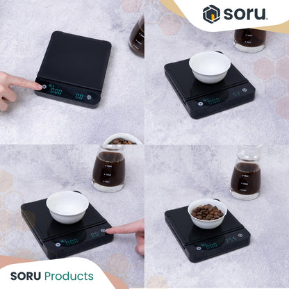 Timbangan Kopi 3Kg / 0.1Gr Digital Timer V60 Drip Coffee Scale Premium USB