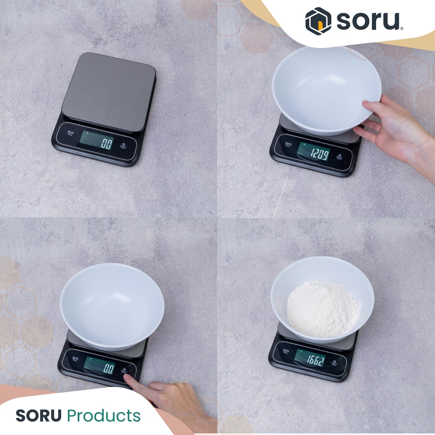 Timbangan Dapur Digital Waterproof Kitchen Scale Premium 5Kg/1Gr USB