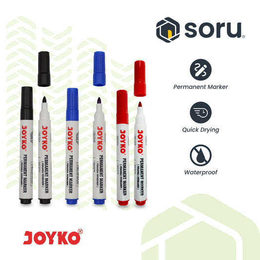 JOYKO Spidol Permanent Marker Round Tip PM 17-19