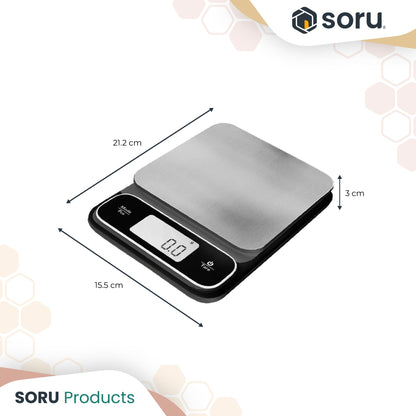 Timbangan Dapur Digital Waterproof Kitchen Scale Premium 5Kg/1Gr USB