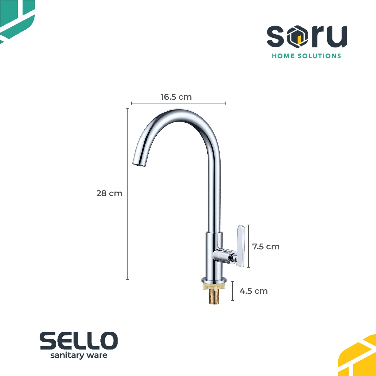 SELLO Keran Air Dapur Tanam / Kran Leher Angsa SL9307