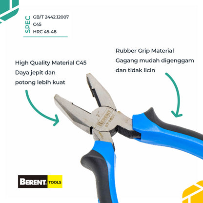 BERENT Tang Kombinasi 6 7 8 Inch Combination Plier  BT1030 BT1031 BT1263