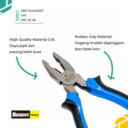 BERENT Tang Kombinasi 6 7 8 Inch Combination Plier  BT1030 BT1031 BT1263